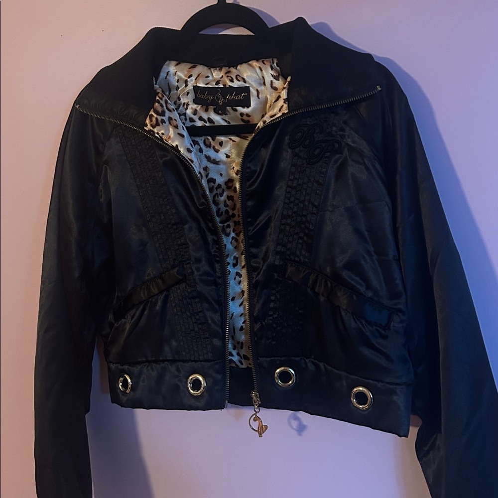Baby Phat black and leopard Jacket